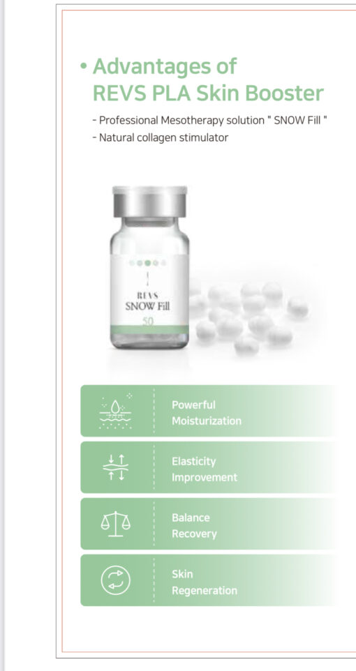 REVS Snow Fill 50 PLA Skin Booster 50mg - Image 3