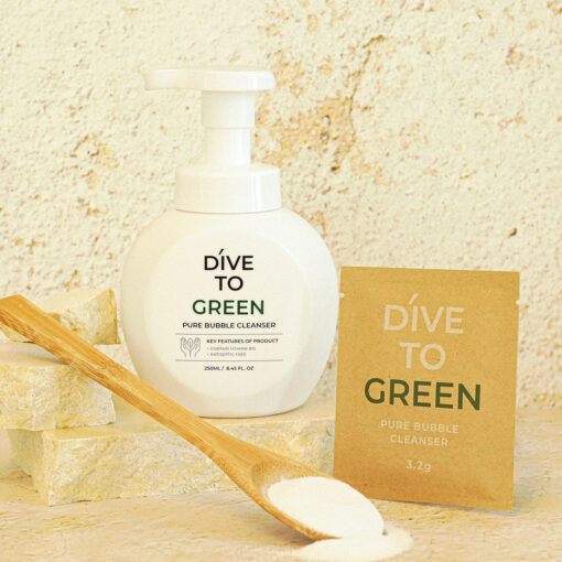 Lon.G DIVE TO GREEN Pure Bubble Cleanser 3.2g*3EA *Product expires 7/2025 - Image 3