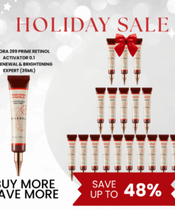Beldora Prime Retinol Activator 0.1 35ml_Black Friday Sale Log in or register now to access special pricing. BELDORA 299 PRIME RETINOL ACTIVATOR_0.1 Wrinkle Resisting Expert Day & night Anti-wrinkle night cream highly concentrated anti winkle activator that contains Retinol, Adenosine and Hyaluronic Acid leaves the skin silky and brighter DIRECTIONS 1. For day & night use.2 After using toner and serum in the last step of skin care, apply a small amount of ACTIVATOR 0.1 to the face and neck where wrinkles need to be improved Before Using Retinol Activator 0.1 Using Retinol: Skin may experience stinging and redness, and turnover may cause flaking. Please familiarize yourself with the usage guide before applying. Initial Use: If you are using Retinol Activator 0.1 for the first time, use it every other day for the first two weeks, then switch to daily use from the third week. Sun Sensitivity: Retinol can increase skin sensitivity to sunlight, so nighttime use is recommended. Sun Protection: Use sunscreen during the period of product use. Avoid Combining: Do not use with scrub or peeling products. INGREDIENTS: Water, Glycerin, Caprylic/Capric Triglyceride, Butylene Glycol, Dipropylene Glycol, Betaine, Butyrospermum Parkii (Shea Butter), Cetearyl Alcohol, Cetearyl Olivate, Beeswax, Hydrolyzed Ulva Lactuca Extract, Prunus Mume Fruit Extract, Lonicera Japonica (Honeysuckle) Flower Extract, Scutellaria Baicalensis Root Extract, Sodium Hyaluronate, Adipic Acid, Retinol (0.10%), Arbutin, Dipotassium Glycyrrhizate, Ceramide NP, Cholesterol, Elaeis Guineensis (Palm) Oil, Elaeis Guineensis (Palm) Kernel Oil, Collagen Extract, Hyaluronic Acid, Elastin, Sodium Chondroitin Sulfate, Soluble Proteoglycan, Theobroma Cacao (Cocoa Extract, 1,2-Hexanediol, Sorbitan Olivate, Polysorbate 20, Polysorbate 60, Sodium Polyacrylate, Sodium Ascorbate, PVM/MA Copolymer, Poloxamer 235, Arginine, Carbomer, Aloe Barbadensis Leaf Extract, Allantoin, Panthenol, Tocopheryl Acetate, Epigallocatechin Gallate, BHT, BHA, Dextrin, Adenosine, Pentylene Glycol, Caprylyl Glycol, Disodium EDTA, Fragrance MADE IN KOREA