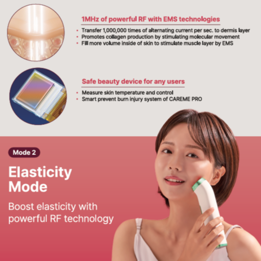 CAREME PRO 700g 4in 1 Beauty Device & RF + ULTRA-SONIC + EMS + LED | Improving Anti-aging Lifting Glow Skin Made in Korea - Image 7