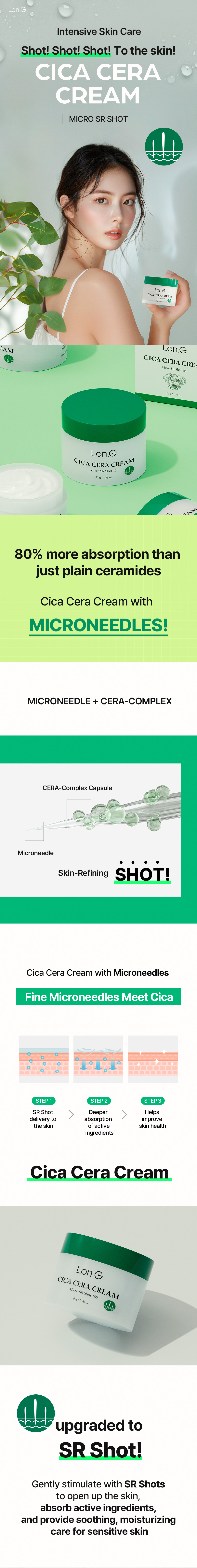 Lon.G Cica Cera Cream Micro SR Shot 50g