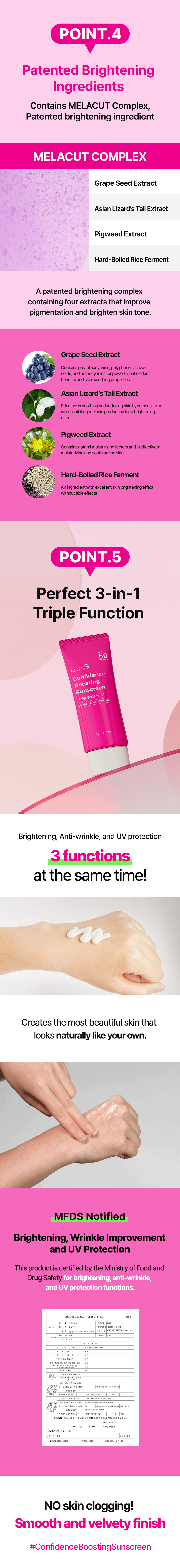 Lon.G Confidence Boosting Sunscreen 50ml