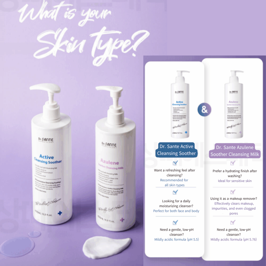 Dr.Sante Azulene Soother Cleansing Milk (200ml / 500ml)