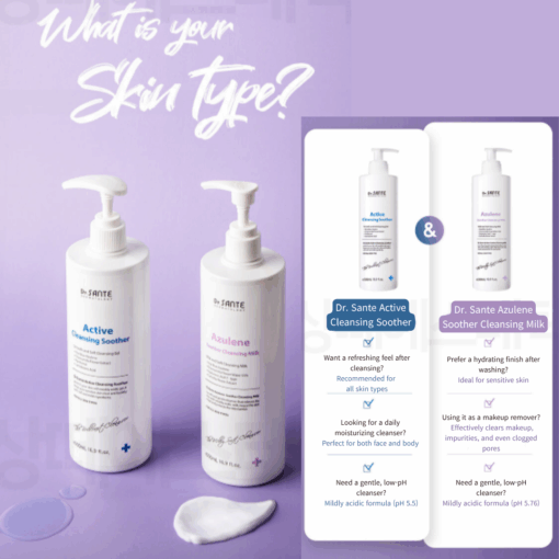 Dr.Sante Azulene Soother Cleansing Milk (200ml / 500ml)