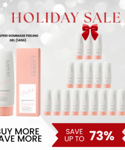 Laperi Gommage Peeling Gel (140ml)_Black Friday Sale Log in or register now to access special pricing. Laperi is a professional aesthetic skincare brand that captures the safe, stable, pure, and harmless energy of nature. Elevate your skin’s natural power with Laperi’s professional skincare solutions. Laperi Gommage Peeling Gel (140ml) 1.Double Exfoliation Power Combines gommage and gentle scrub to effectively remove not just dead skin cells but also impurities deep within the pores 2. Nutrient-Rich Botanicals Infused with extracts from leaves, fruits, and seeds to deliver essential hydration and nourishment for a clear, glowing complexion. 3. Radiant Glass Skin Smoothes skin texture and evens out skin tone, leaving your skin visibly luminous and dewy. Ingredients : Purified Water, Cellulose, Denatured Alcohol, 1,2-Hexanediol, Methylpropanediol, Sweet Almond Seed Cake, Cocoa Seed Extract, Fig Extract, Scutellaria Baicalensis Root Extract (Golden Root Extract), Blue Agave Leaf Extract, Sage Leaf/Fruit/Stem Extract, Viscum Album (Mistletoe) Extract, Kakadu Plum Extract, Hydrolyzed Glycine, Polyglyceryl-10 Laurate, Betaine, Carbomer, Allantoin, Tocopherol (Vitamin E), Dextrin, Maltodextrin, Saccharide Hydrolysate, Glycerin, Ceramide NP, Fragrance, Ethylhexylglycerin
