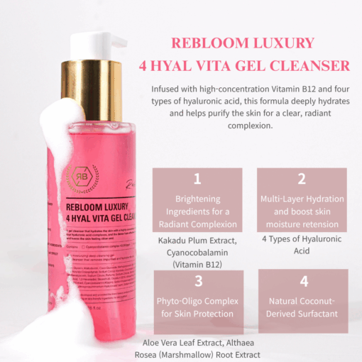 Rebloom Luxury 4 Hyal Vita Gel Cleansing (200ml)