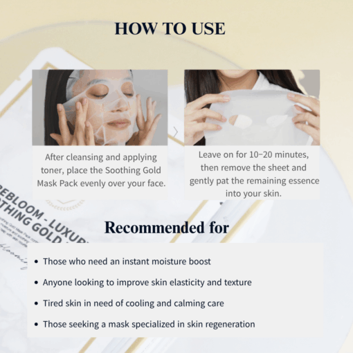 Rebloom Luxury Soothing Gold Mask (25ml*5sheets)