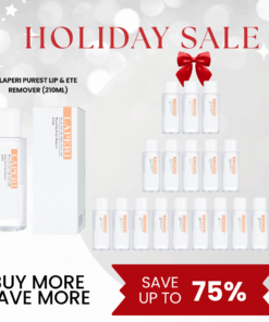 Laperi Purest Lip & Eye Remover (210ml)_Black Friday Sale Log in or register now to access special pricing. Laperi is a professional aesthetic skincare brand that captures the safe, stable, pure, and harmless energy of nature. Elevate your skin’s natural power with Laperi’s professional skincare solutions. Laperi Purest Lip & Eye Remover (210ml) Gentle and mild cleanser for all skin types. Ingredients Purified Water,Ethylhexyl Palmitate ,Dipropylene Glycol,Isohexadecane,Isododecane,Pentylene Glycol,Sodium Chloride,Caprylyl/Capryl Glucoside,Hydroxyacetophenone,Ethylhexylglycerin