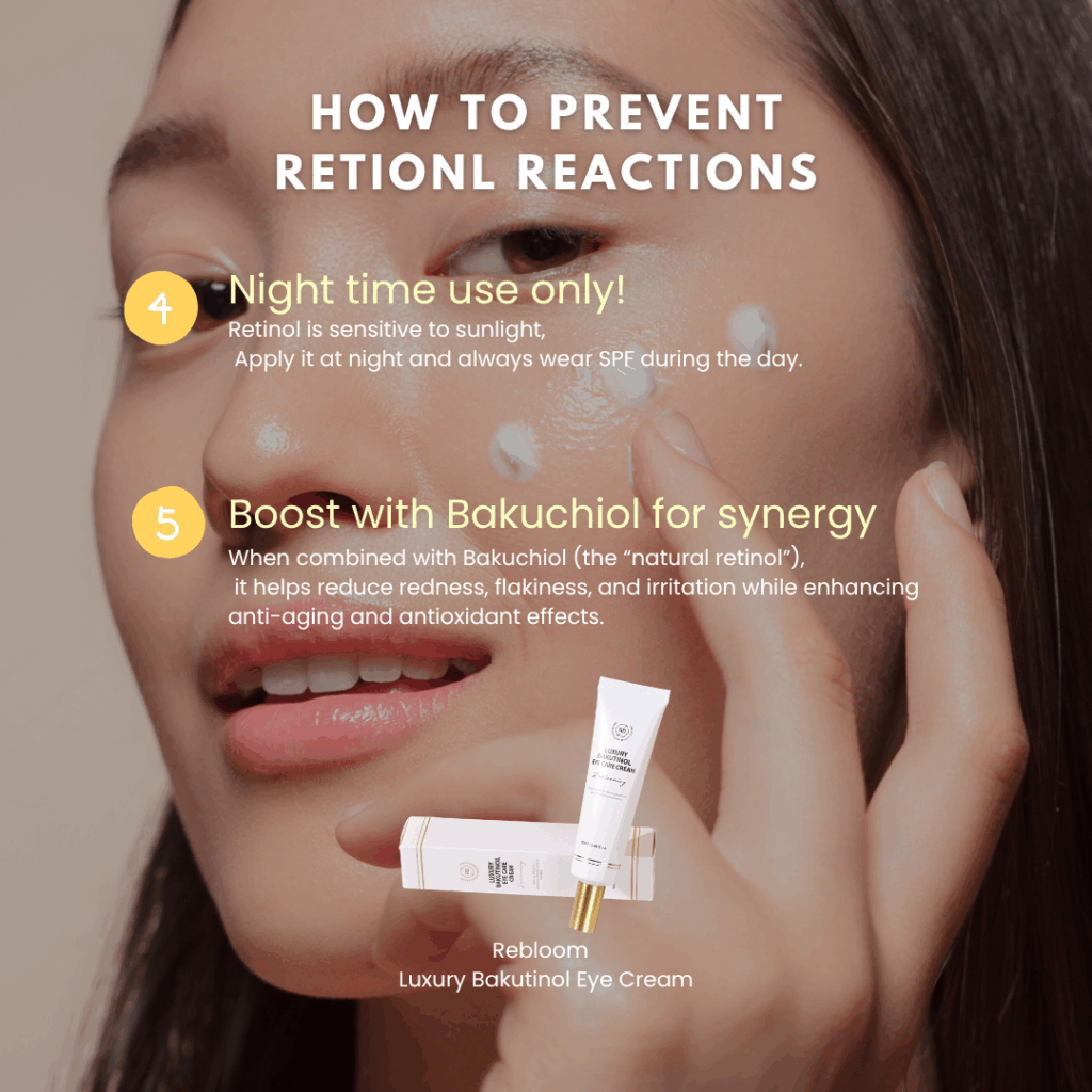 How to prevent retinol reaction