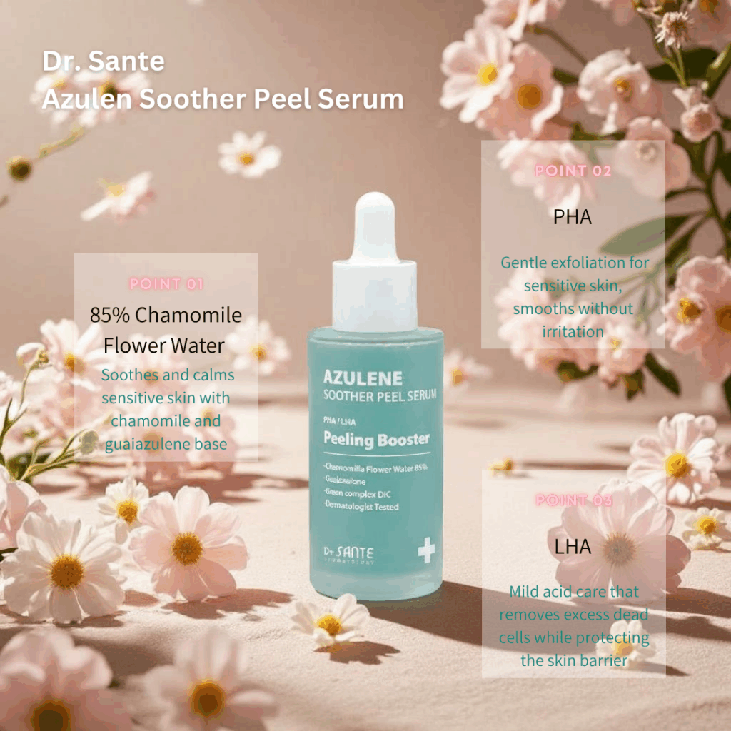 Dr. Sante Azulene Soother Peel Serum (50ml) + BRUSH