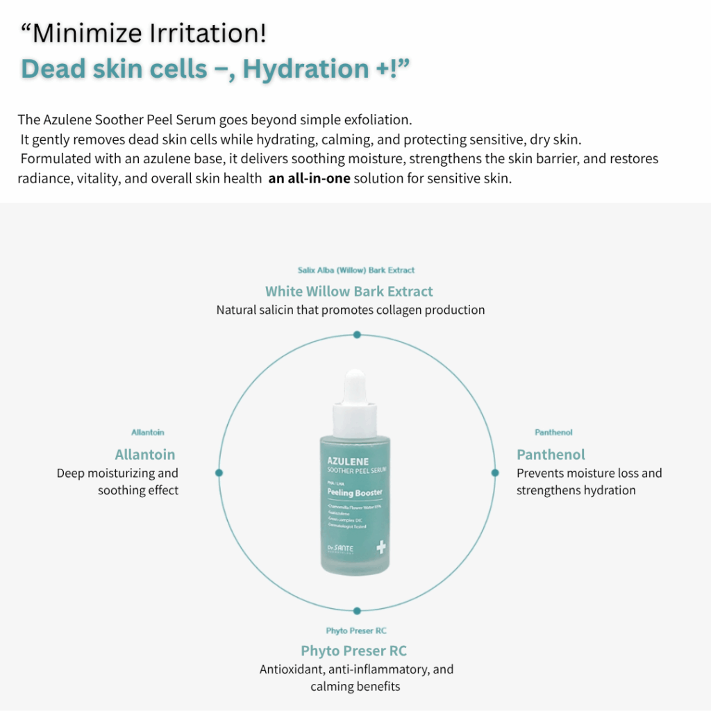 Dr. Sante Azulene Soother Peel Serum (50ml) + BRUSH