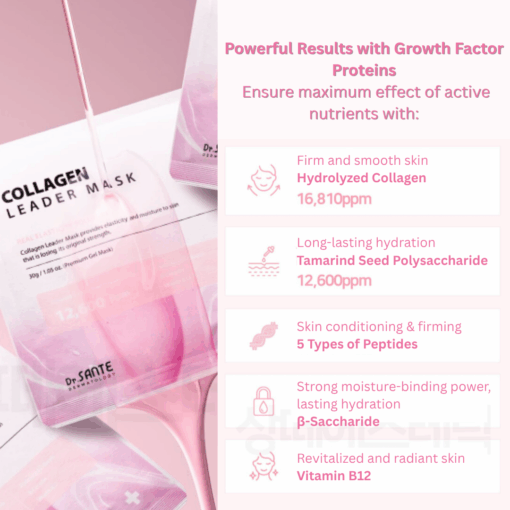 Dr. Sante COLLAGEN LEADER MASK (1box/10sheets)