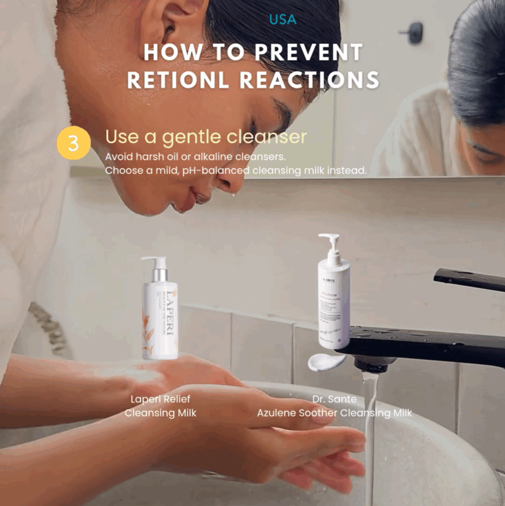 How to prevent retinol reaction