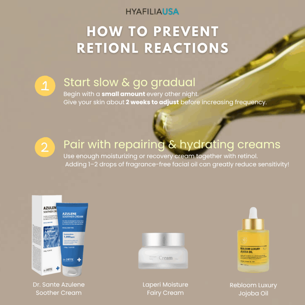 How to prevent retinol reaction