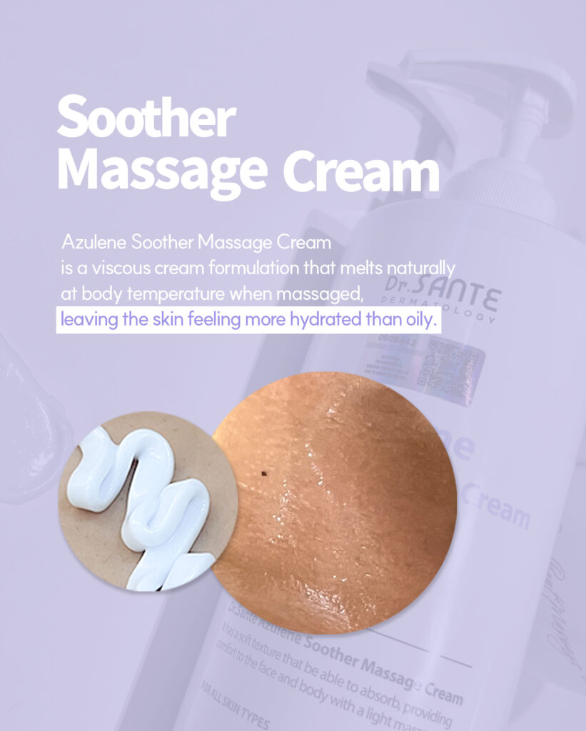 Dr.Sante Azulene Soother Massage Cream (1000ml) body massage, facial massage cream, RF cream, beauty device cream, technique cream