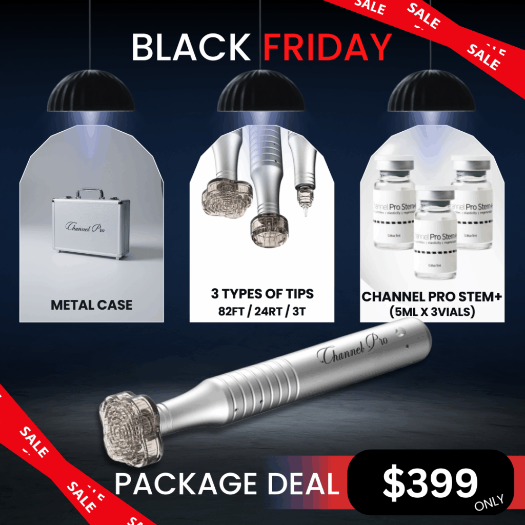 #1 Channel Pro Pen Package Special_Black Friday Sale Option 1.  #1 Channel Pro Pen NEW Device with Metal Case, 3 Tips and Channel Pro Stem+ (5ml*3ea) ** 1 Year Warranty 1 Year Warranty Channel Pro Pen 2.0 Brand New Device with Metal case ,3 Tips (82FT5 , 24RT5 , 3T5), 3 vials of Channel Pro Stem+  Comes with 1 year unconditional warranty! Channel Pro Pen New Device USB Charger Line Metal Case 82Flower Tip 24Round Tip 3Tip Channel Pro Stem+ (5ml*3ea) 1 Year unconditional warranty Option 2.  #1 Channel Pro Pen NEW Device with 3 Tips and Channel Pro Stem+ (5ml*3ea) ** 1 Year Warranty 1 Year Warranty Channel Pro Pen 2.0 Brand New Device with Metal case ,3 Tips (82FT5 , 24RT5 , 3T5), 3 vials of Channel Pro Stem+  Comes with 1 year unconditional warranty! Channel Pro Pen New Device USB Charger Line 82Flower Tip 24Round Tip 3Tip Channel Pro Stem+ (5ml*3ea) 1 Year unconditional warranty #1 micro channeling pen_ Black Friday Sale