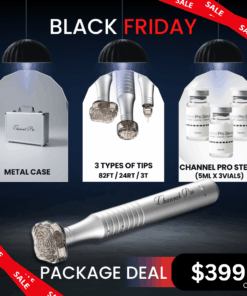#1 Channel Pro Pen Package Special_Black Friday Sale Option 1.  #1 Channel Pro Pen NEW Device with Metal Case, 3 Tips and Channel Pro Stem+ (5ml*3ea) ** 1 Year Warranty 1 Year Warranty Channel Pro Pen 2.0 Brand New Device with Metal case ,3 Tips (82FT5 , 24RT5 , 3T5), 3 vials of Channel Pro Stem+  Comes with 1 year unconditional warranty! Channel Pro Pen New Device USB Charger Line Metal Case 82Flower Tip 24Round Tip 3Tip Channel Pro Stem+ (5ml*3ea) 1 Year unconditional warranty Option 2.  #1 Channel Pro Pen NEW Device with 3 Tips and Channel Pro Stem+ (5ml*3ea) ** 1 Year Warranty 1 Year Warranty Channel Pro Pen 2.0 Brand New Device with Metal case ,3 Tips (82FT5 , 24RT5 , 3T5), 3 vials of Channel Pro Stem+  Comes with 1 year unconditional warranty! Channel Pro Pen New Device USB Charger Line 82Flower Tip 24Round Tip 3Tip Channel Pro Stem+ (5ml*3ea) 1 Year unconditional warranty #1 micro channeling pen_ Black Friday Sale