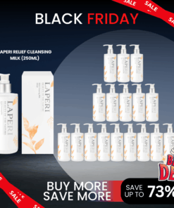 Laperi Relief Cleansing Milk (250ml)_Black Friday Sale Log in or register now to access special pricing. Laperi is a professional aesthetic skincare brand that captures the safe, stable, pure, and harmless energy of nature. Elevate your skin’s natural power with Laperi’s professional skincare solutions. Laperi Relief Cleansing Milk (250ml) Soft creamy texture cleanser to remove make up. All skin types Ingredients Purified Water, Isopropyl Myristate, Methylpropanediol, Hydrogenated Poly(C6-14 Olefin), Glycerin, Ethylhexyl Stearate, 1,2-Hexanediol, Glyceryl Stearate, Laminaria Japonica Extract, Eclipta Prostrata Leaf Extract, Centella Asiatica Extract, Ficus Carica (Fig) Extract, Ulmus Davidiana Root Extract, Polish Potato Extract, Hydrogenated Lecithin, Cetearyl Alcohol, Stearyl Alcohol, Sodium Stearoyl Glutamate, Tromethamine, Acrylates/C10-30 Alkyl Acrylate Crosspolymer, Butylene Glycol, Carbomer, Disodium EDTA, Benzyl Alcohol, Cetearyl Alcohol, Glyceryl Stearate SE, Saccharomyces/Vitis Vinifera (Grape) Ferment Filtrate, Beta-Glucan, Glycereth-26, Ceramide NP