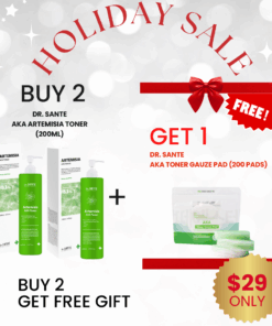Dr. Sante AKA Toner (200ml) 2ea + Free AKA Toner Pad (200Pads)_Black Friday Sale Black friday sale Dr. Sante Vegan Pad for Problematic Skin! Gentle on skin, powerful in delivery — soothes irritation while boosting absorption. VEGAN PAD – Made with an optimal blend of 50% cotton + 50% Tencel, it provides a fresh, non-irritating touch even for sensitive skin. Dr.SANTE AKA Toner Pad (200 Pads) Who is this pad recommended for? Those looking for a vegan pad specifically for troubled skin Those with sensitive skin who need a low-irritation wiping pad Those needing gentle exfoliation with a gauze-textured pad Those who prefer an extra-large 8cm pad for wide-area care Tip: Use Artemisia Aka Toner together with the Aka Toner Gauze Pad — the more you use them together, the greater the synergy! See Dr. Sante Artemisia AKA toner information (click) Dr. SANTE – KOREA NO.1 AESTHETIC BRAND Loved by Korean estheticians and K-beauty customers Beautiful skin starts from here. | You’ll hear the difference in your skin – with Dr. SANTE Black friday sale