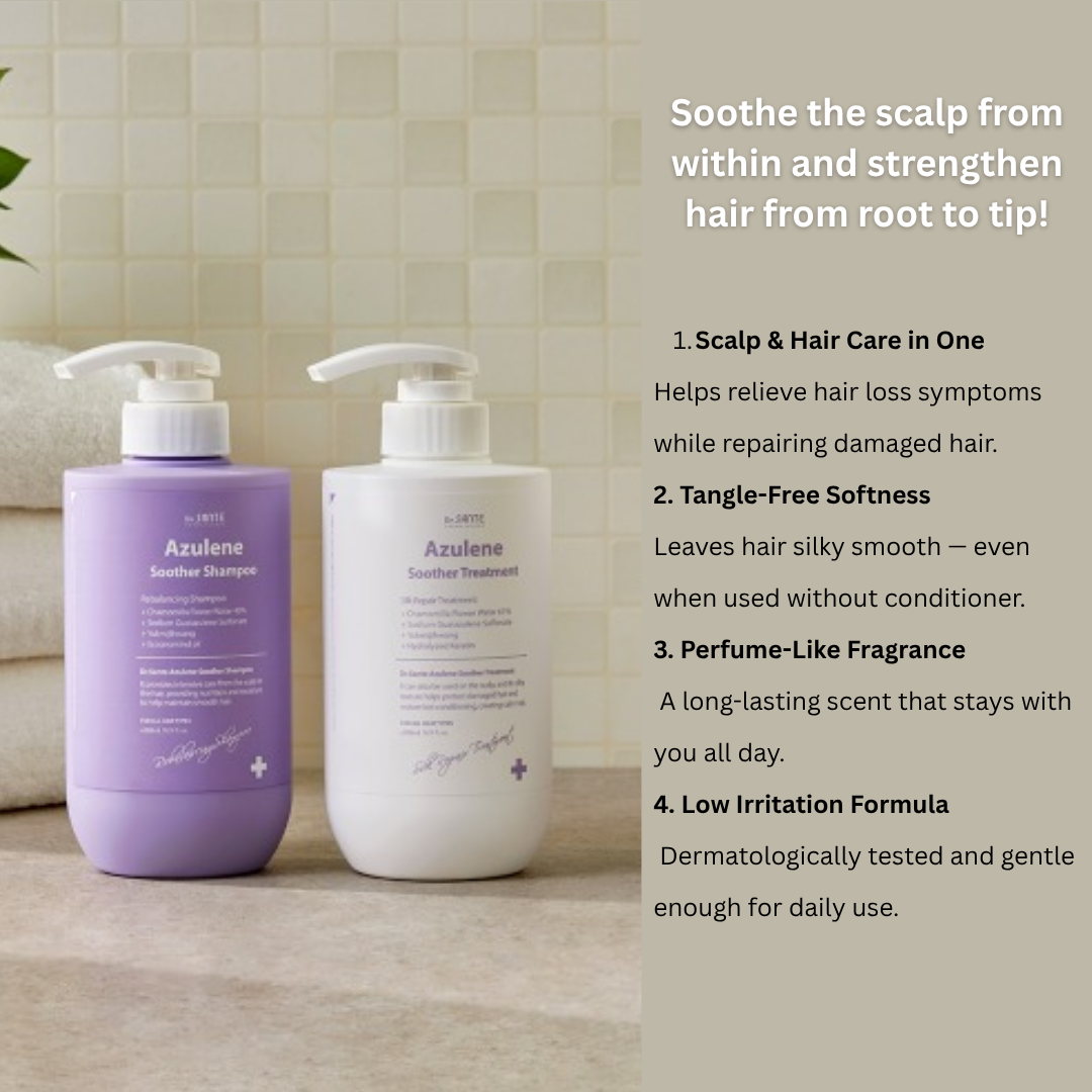 Dr. Sante Azulene Soother Shampoo (500ml) / Dr. Sante Azulene Soother Treatment (500ml) - Image 2