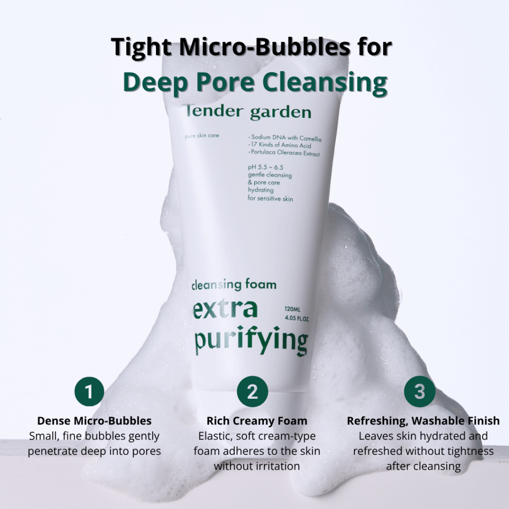 Tender garden Extra Purifying Cleansing Foam (120ml)