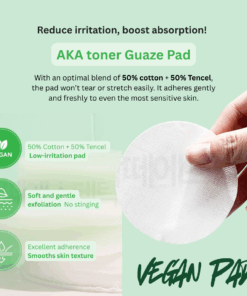 Dr.SANTE AKA Toner Pad (200 Pads) Option 1 . Dr. Sante AKA Toner Pad (200 Pads) Option 2. Dr. Sante AKA Toner Pad (200 Pads) + Dr. Sante Artemisia AKA Toner (200ml) Dr. Sante Vegan Pad for Problematic Skin! Gentle on skin, powerful in delivery — soothes irritation while boosting absorption. VEGAN PAD – Made with an optimal blend of 50% cotton + 50% Tencel, it provides a fresh, non-irritating touch even for sensitive skin. Who is this pad recommended for? Those looking for a vegan pad specifically for troubled skin Those with sensitive skin who need a low-irritation wiping pad Those needing gentle exfoliation with a gauze-textured pad Those who prefer an extra-large 8cm pad for wide-area care Tip: Use Artemisia Aka Toner together with the Aka Toner Gauze Pad — the more you use them together, the greater the synergy!