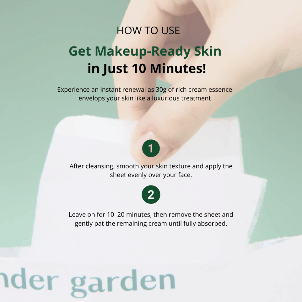 Tender garden Skin Renewal Cream Sheet Mask (30g)