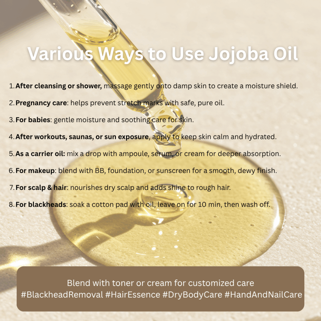 Dr. Sante Elsol Boosting Oil (50ml) Premium Israeli Jojoba Oil 100%, known as the highest grade Unrefined, cold-pressed, and USDA-certified organic Jojoba oil For dry skin, all skin type Dr. Sante Elsol Boosting Oil Ingredient : Israeli Jojoba Oil 100% Dr. SANTE – KOREA NO.1 AESTHETIC BRAND