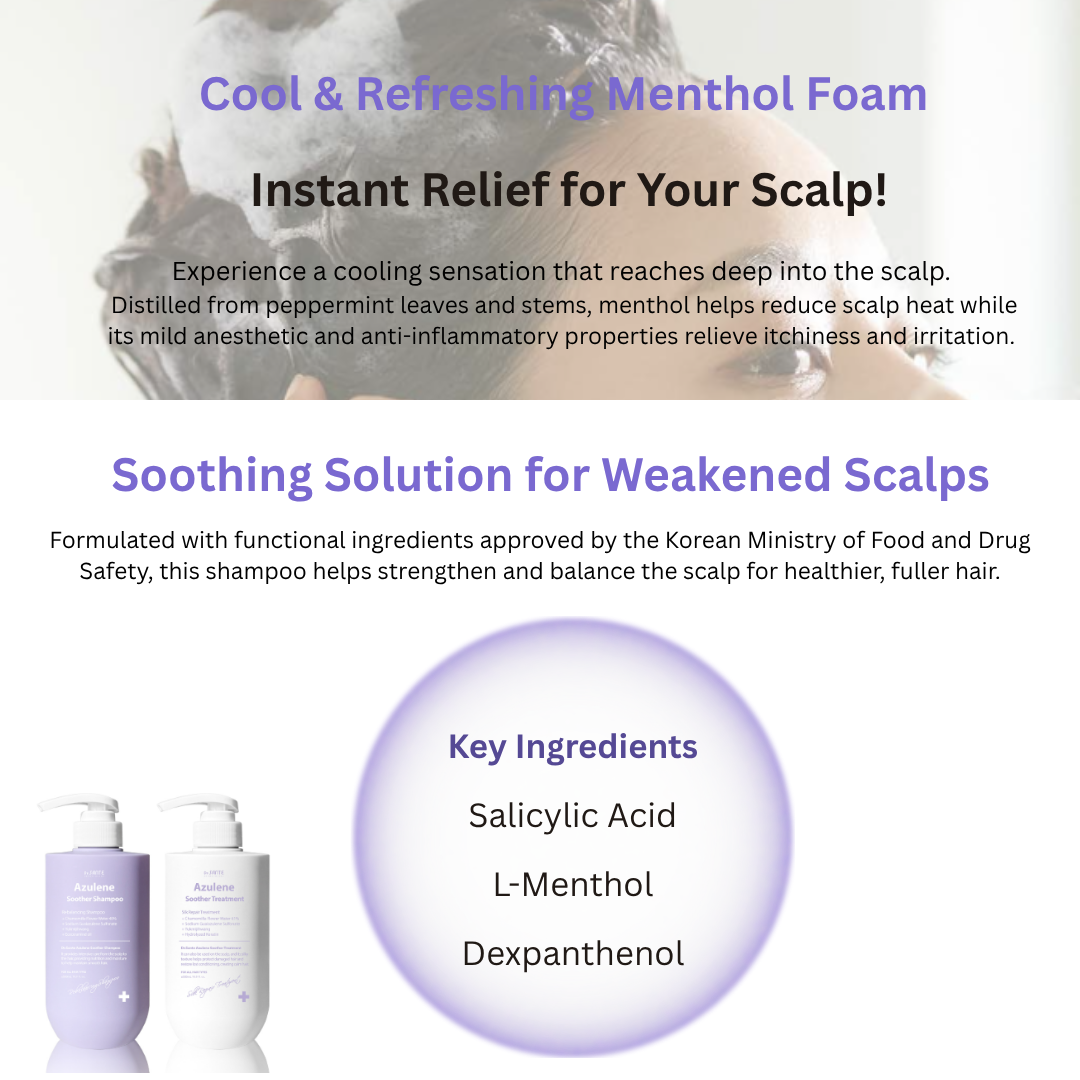 Dr. Sante Azulene Soother Shampoo (500ml) / Dr. Sante Azulene Soother Treatment (500ml) - Image 6