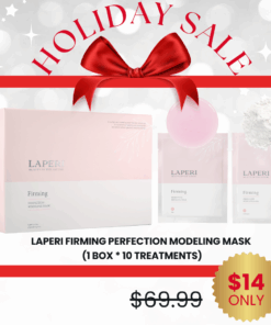 Laperi Perfection Modeling Mask (1 box / 10 treatments)_Soothing / Purifying / Firming Log in or register now to access special pricing. Laperi the nature inspires aesthetic. It is a high-tech modeling mask that does not dry out. It is excellent for hydrating and soothing skin and delivers active ingredients deep into the skin. The Laperi Perfection Modeling Mask is a high-tech facial pack with a special formulation that does not dry for 72 hours. It is used by mixing high-concentration essence gel and high-quality glucose powder without mixing water. Compared to general modeling, it has a very good sense of moisture and cooling, and has excellent adhesion, effectively delivering active ingredients to the depth of the skin. It is convenient because it can be used without weighing, and it is clean because there is no residue left after removal. Laperi Soothing Perfection Modeling Mask (1box /10ea) - Holiday Sale Price - $14 It is a mask that soothes sensitive and dry skin. Borge extract comfortably soothes red and hot skin, and kelp extract moisturizes and smooths the texture of the skin. Laperi Firming Perfection Modeling Mas (1box / 10ea)- Holiday Sale Price - $14 Firming anti-aging mask that sagging and aged skin or stressed skin. Laperi Purifying Perfection Modeling Mask (1box / 10ea)-Holiday Sale Price - $14 This Modeling mask soothes oily and purifies pores.