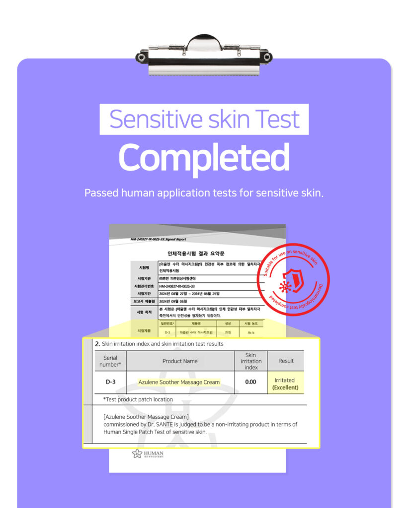 Dr.Sante Azulene Soother Massage Cream (1000ml) body massage, facial massage cream, RF cream, beauty device cream, technique cream