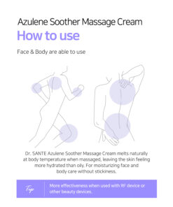 Dr.Sante Azulene Soother Massage Cream (1000ml) body massage, facial massage cream, RF cream, beauty device cream, technique cream