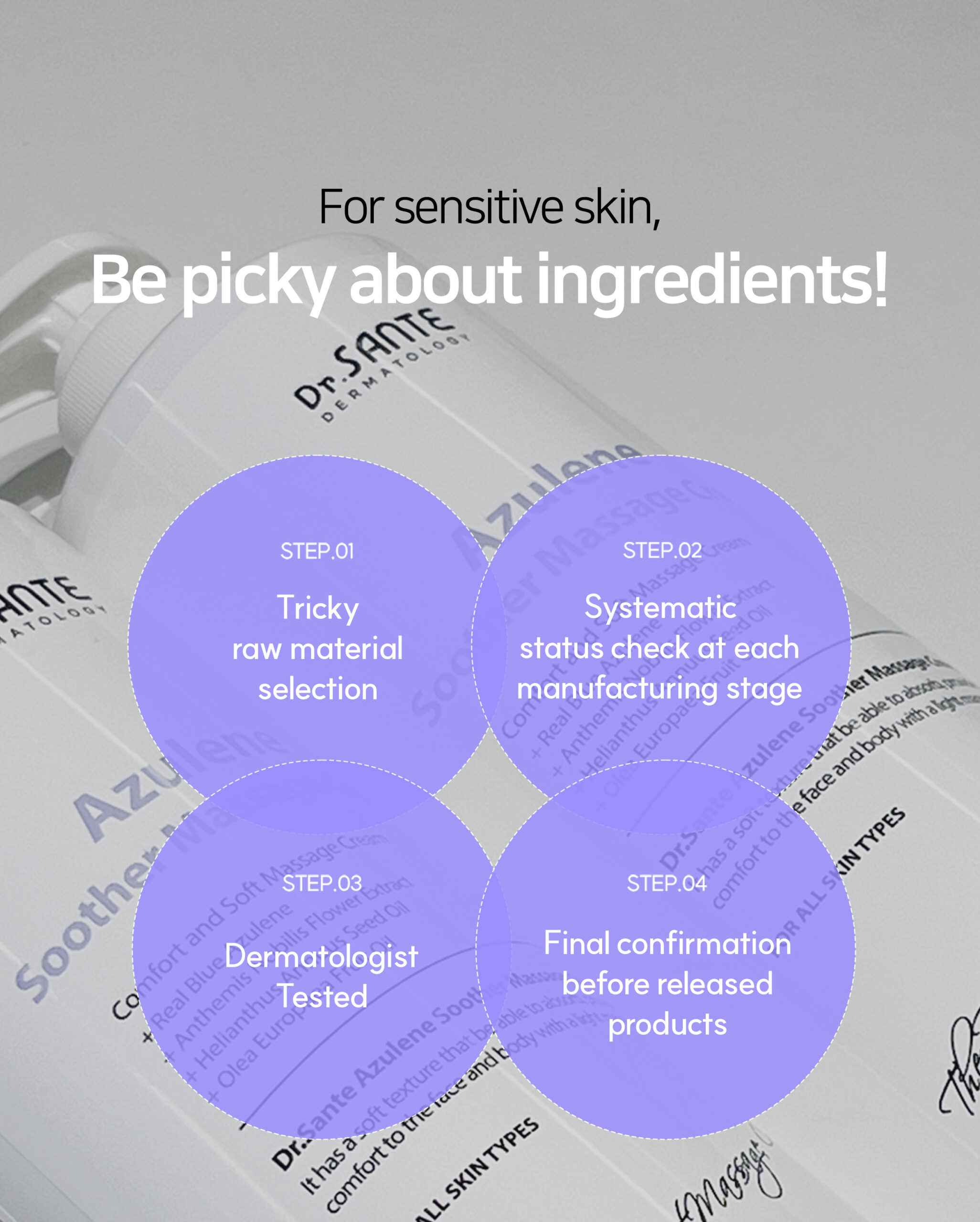 Dr.Sante Azulene Soother Massage Cream (1000ml) body massage, facial massage cream, RF cream, beauty device cream, technique cream