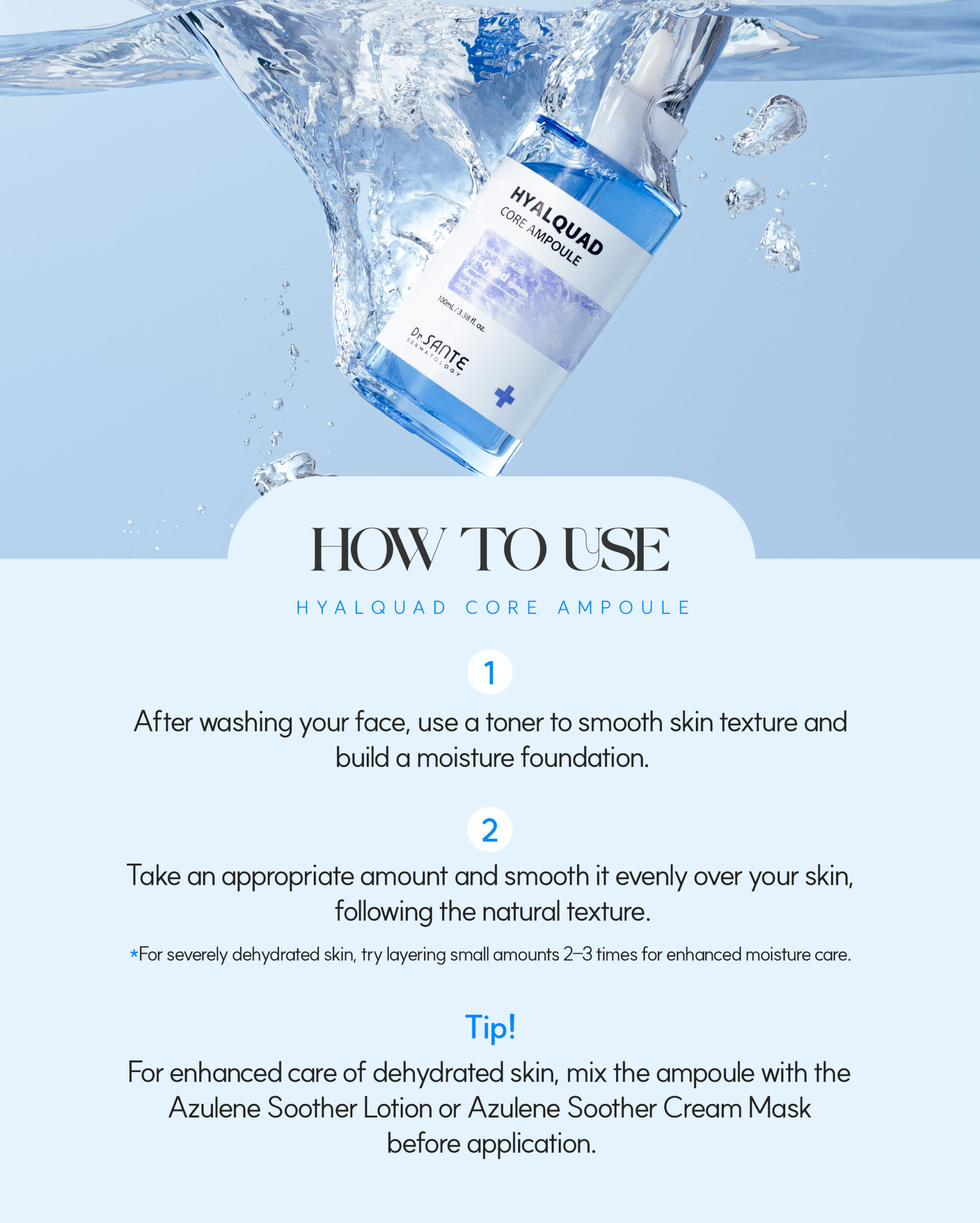 Dr.SANTE Hyalquad Core Ampoule (100ml) - Image 4