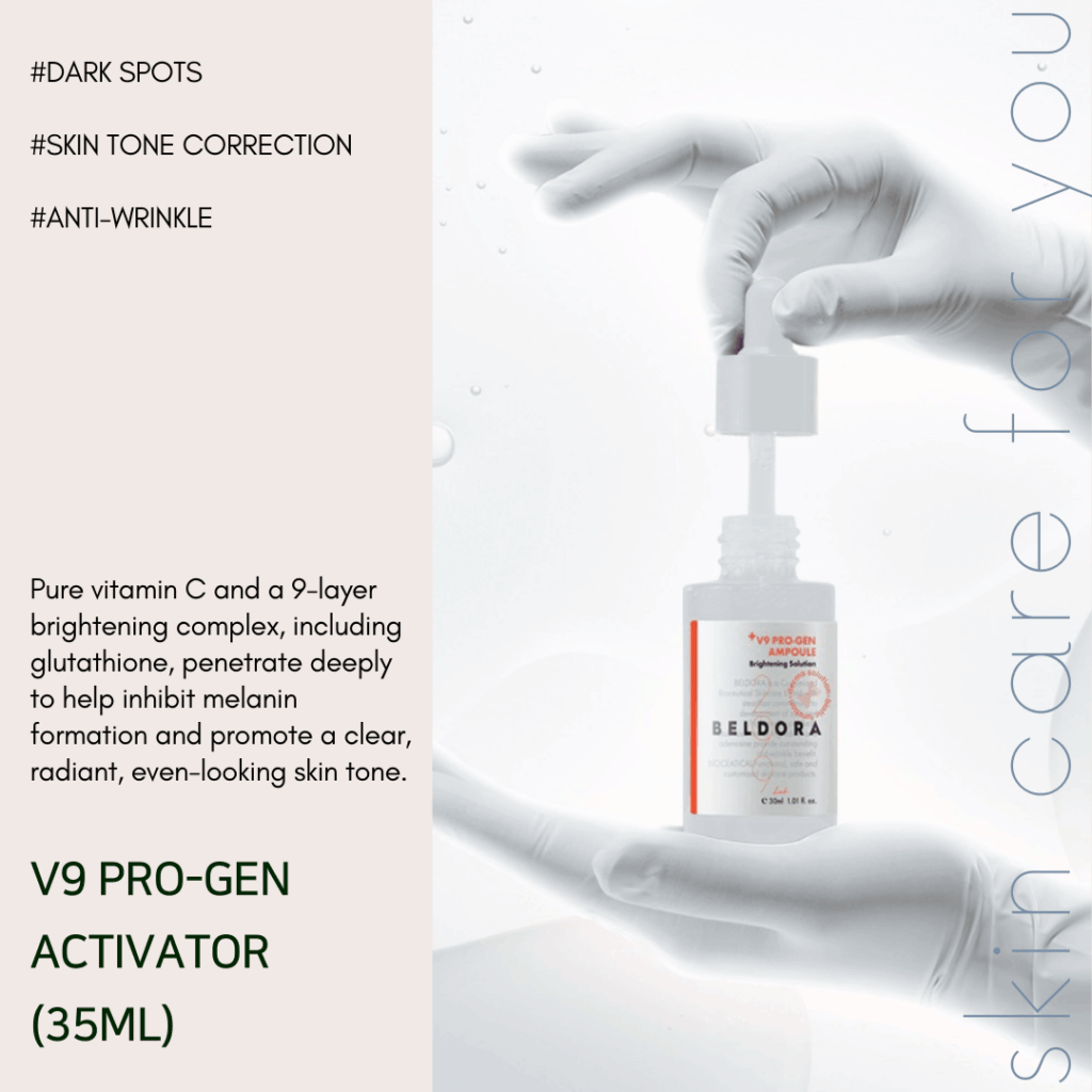 Brightening Skincare Bundle – Skin care resolution sale Login or register to see special pricing With Tranexamic acid, niacinamide, and vitamin C for melanin care and brightening, plus tea tree ingredients to soothe and hydrate the skin - all in one care.  What is included? Laperi Moisture Fairy Toner (130ml) + Bubble Toner Bottle (30ml) Beldora V9 Pro-Gen Ampoule (50ml) Beldora V9 Pro-Gen Activator (35ml)