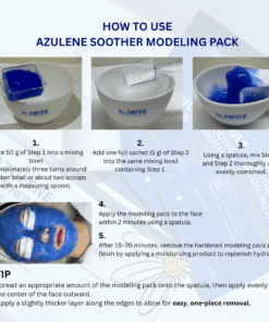 Dr. Sante Azulene Modeling Mask 10 treatment (no.1 8g*10, No.2 80g) Dr. SANTE – KOREA NO.1 AESTHETIC BRAND Since its establishment in 2003, Sante Cosmetic Co., Ltd. has consistently researched and developed the Azulene Soother series for dry skin and the Artemisia AKA series for sensitive skin. It has made e Beautiful skin starts from here. | You’ll hear the difference in your skin – with Dr. SANTE SANTE AZULENE SOOTHER SERIES - AZULENE SOOTHER MODELING PACK Chamomile Flower Water Azulene Formula Instead of purified water, the SANTE Azulene Soother Modeling Pack is formulated with chamomile flower water, a soothing ingredient known for its excellent calming and skin-resting benefits. It delivers deep hydration and comfort to tired, irritated skin. No-Water, Non-Drying Gel Modeling Pack The SANTE Azulene Soother Modeling Pack is a gel-type modeling pack that requires no water. It does not dry out and stays moist until removal, allowing for easy mixing, smooth application, and effortless peel-off. Instant Cooling & Soothing Care – Safe for Sensitive Skin The SANTE Azulene Soother Modeling Pack has completed a total of 11 clinical tests, including an immediate cooling effect test, low-irritation test, sensitive-skin suitability test, and soothing effect test against external irritation. It is a hydrating and calming modeling pack that even sensitive skin can use with confidence. Dr. Sante Azulene Modeling Mask Ingredients: 1.Matricaria Flower Water (79%), Purified Water, Dipropylene Glycol, PEG-75, Glycerin, Arginine, Butylene Glycol, Cellulose Gum, Panthenol, Sodium Chloride, 1,2-Hexanediol, Solanum Melongena (Eggplant) Fruit Extract, Lavandula Angustifolia (Lavender) Flower Extract, Lime Extract, Mangifera Indica (Mango) Fruit Extract, Vanilla Planifolia Fruit Extract, Hamamelis Virginiana (Witch Hazel) Extract, Peony Root Extract, Theobroma Cacao (Cocoa) Extract, Gardenia Florida Fruit Extract, Polyglyceryl-3 Methylglucose Distearate, Sodium Diethylhexyl Sulfosuccinate, PEG-60 Hydrogenated Castor Oil, Hydroxyacetophenone, Caprylic/Capric Triglyceride, Ulmarin, Tetrapotassium Pyrophosphate, Dipotassium Glycyrrhizate, Disodium EDTA, Bisabolol, Fragrance 2.Glucose, Corn Starch, Calcium Sulfate, Matricaria Flower Extract, Betaine, Sodium Hyaluronate, Adenosine, Portulaca Oleracea Extract, Centella Asiatica Extract, Trehalose, Allantoin, Astragalus Membranaceus Root Extract, Aloe Barbadensis Leaf Powder, Potassium Sorbate, Fragrance, Dipotassium Glycyrrhizate