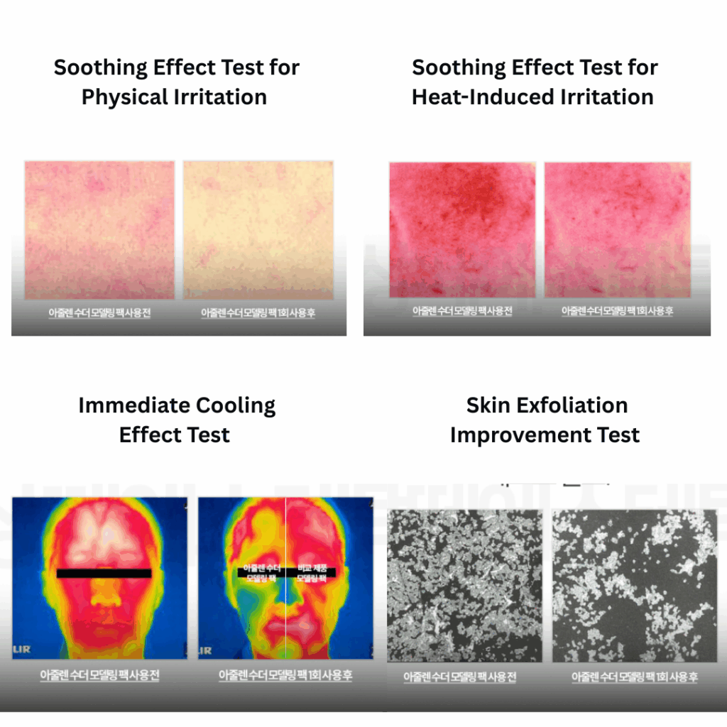 Dr. Sante Azulene Modeling Mask 10 treatment (no.1 8g*10, No.2 80g) Dr. SANTE – KOREA NO.1 AESTHETIC BRAND Since its establishment in 2003, Sante Cosmetic Co., Ltd. has consistently researched and developed the Azulene Soother series for dry skin and the Artemisia AKA series for sensitive skin. It has made e Beautiful skin starts from here. | You’ll hear the difference in your skin – with Dr. SANTE SANTE AZULENE SOOTHER SERIES - AZULENE SOOTHER MODELING PACK Chamomile Flower Water Azulene Formula Instead of purified water, the SANTE Azulene Soother Modeling Pack is formulated with chamomile flower water, a soothing ingredient known for its excellent calming and skin-resting benefits. It delivers deep hydration and comfort to tired, irritated skin. No-Water, Non-Drying Gel Modeling Pack The SANTE Azulene Soother Modeling Pack is a gel-type modeling pack that requires no water. It does not dry out and stays moist until removal, allowing for easy mixing, smooth application, and effortless peel-off. Instant Cooling & Soothing Care – Safe for Sensitive Skin The SANTE Azulene Soother Modeling Pack has completed a total of 11 clinical tests, including an immediate cooling effect test, low-irritation test, sensitive-skin suitability test, and soothing effect test against external irritation. It is a hydrating and calming modeling pack that even sensitive skin can use with confidence. Dr. Sante Azulene Modeling Mask Ingredients: 1.Matricaria Flower Water (79%), Purified Water, Dipropylene Glycol, PEG-75, Glycerin, Arginine, Butylene Glycol, Cellulose Gum, Panthenol, Sodium Chloride, 1,2-Hexanediol, Solanum Melongena (Eggplant) Fruit Extract, Lavandula Angustifolia (Lavender) Flower Extract, Lime Extract, Mangifera Indica (Mango) Fruit Extract, Vanilla Planifolia Fruit Extract, Hamamelis Virginiana (Witch Hazel) Extract, Peony Root Extract, Theobroma Cacao (Cocoa) Extract, Gardenia Florida Fruit Extract, Polyglyceryl-3 Methylglucose Distearate, Sodium Diethylhexyl Sulfosuccinate, PEG-60 Hydrogenated Castor Oil, Hydroxyacetophenone, Caprylic/Capric Triglyceride, Ulmarin, Tetrapotassium Pyrophosphate, Dipotassium Glycyrrhizate, Disodium EDTA, Bisabolol, Fragrance 2.Glucose, Corn Starch, Calcium Sulfate, Matricaria Flower Extract, Betaine, Sodium Hyaluronate, Adenosine, Portulaca Oleracea Extract, Centella Asiatica Extract, Trehalose, Allantoin, Astragalus Membranaceus Root Extract, Aloe Barbadensis Leaf Powder, Potassium Sorbate, Fragrance, Dipotassium Glycyrrhizate