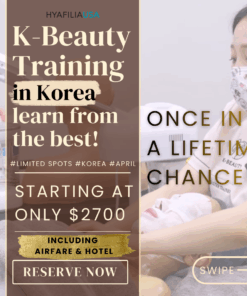 Professional K-Beauty Training in Korea, Busan (APRIL) K-Beauty Professional Training in Korea We are pleased to invite beauty professionals to an exclusive K-Beauty Professional Training Program held in Busan, Korea. This once-in-a-lifetime opportunity offers hands-on education led by top Korean experts, combined with a special all-inclusive travel and training package. ■ Program Overview Program Name: K-Beauty Professional Training in Korea Eligibility: Estheticians & Beauty Professionals (Professional Only) Location: Busan, South Korea Program Dates: March 29 – April 5, 2026 Training Dates: April 1–2, 2026 (2 days) Free Time in Busan: April 3–4, 2026 ■ Training Curriculum 2-Day Intensive Training (Theory + Technique + Hands-on Practice) Sensitive Skin Treatment Program  Revitalizing K-Massage Techniques Certificate of Completion & Graduation Ceremony Complimentary Gift Bag for All Participants ■ What’s Included Round-trip Airfare (Departing from LAX or SFO / Other locations upon request) 5 Nights Hotel Accommodation Ground Transportation within Korea Training, materials, and certification fees ■ Program Fee USD $2,700  ※ Valid for registrations completed by Feb 5th ※ Fees will increase after Febuary 5th due to airfare and hotel rate changes ■ Enrollment Information Limited spots available  Inquires: Email: sales@hyafiliausa.com This exclusive program is designed to elevate your professional skills while immersing you in the heart of K-Beauty culture. Join us in Korea and learn directly from the best.