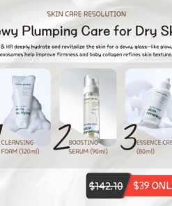 Dewy Plumping Care for Dry Skin – Skin care resolution sale Login or register to see special pricing PDRN & Hyaluronic acids deeply hydrate and revitalize the skin for a dewy, glass-like glow, while exosomes help improve firmness and baby collagen refines skin texture. Topical Juve** Glowtox skincare at home! What is included? Tender Garden Cleansing Foam (120ml) Tender Garden Skin Renewal Dual Boosting Serum (90ml) + Essence Tablet (1g) Tender Garden Skin Renewal Essence Cream (80ml)