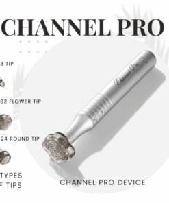 #1 CHANNELING DEVICE, CHANNEL PRO PEN ONLY with 3TIPS Channel Pro Pen USB Charger Line 3 tips (82flower tip, 24 round tip , 3point tip)   #1 CHANNELING DEVICE, CHANNEL PRO PEN ONLY with 3TIPS Microchanneling Pen – Channel Pro Featuring two speed modes and three specially designed tips, customized for different skin concerns—enhance your treatment results. Specialized Tips: 82 Flower Tip: Ideal for the body, facial contours, and rejuvenation care 24 Round Tip: Designed for the scalp, hands, and larger treatment areas with melanocyte concerns 3-Point Tip: Targeted care for melasma, hyperpigmentation, and deep wrinkles Channel Pro significantly reduces downtime and minimizes post-treatment redness, even immediately after the procedure. It creates precise micro-channels solely for serum and ampoule delivery, without causing unnecessary skin damage—maximizing absorption and treatment efficacy. Channel Pro microchanneling protocols