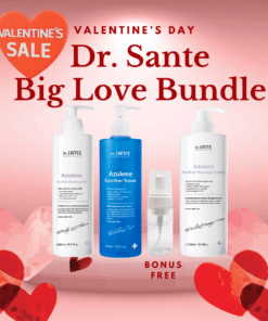 Valentine’s Day Sale – Dr.Sante Big Love Bundle Dr.Sante Big Love Bundle The 3 most-used backbar essentials every treatment room needs. Designed for daily professional use, this Valentine’s Day special bundle includes our best-selling Azurene Soother line — trusted by estheticians for gentle cleansing, calming hydration, and smooth massage performance. 💙 What’s Inside 1. Dr. Sante Azulene Soother Cleansing Milk (500ml) A gentle, mild cleansing milk that effectively removes makeup and impurities without stripping the skin. Perfect for sensitive, post-treatment, and dehydrated skin. 2. Dr. Sante Azulene Soother Toner (500ml)+ Bubble Toner Bottle 100ml (free) A soothing and hydrating toner formulated with azulene to calm redness and restore skin balance after cleansing. Ideal for preparing the skin for facials, extractions, and device treatments. 3. Dr. Sante Azulene Soother Massage Cream (1000ml) A rich yet non-greasy massage cream that provides excellent slip and long-lasting moisture. Loved by professionals for facial massage, lymphatic drainage, body massage, stretch mark care, and with beauty devices such as RF. ✨ Why Estheticians Love This Bundle ✔ Backbar-size essentials used in every facial ✔ Safe for all skin types, including sensitive skin ✔ Calming azulene-based formula – perfect for redness-prone clients ✔ Improves treatment efficiency and reduces product cost per service ✔ A must-have trio for daily, high-frequency professional use 💝 Valentine’s Day Limited Offer A special professional bundle created to help your treatment room run smoother — while showing your clients extra care this Valentine’s season.