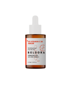 Beldora V9 Vitamin C 20 Serum (30ml) Formulated with 20% Pure Vitamin  C Revitalizing Expert | Even Skin Tone Belodra V9 Vitamin C 20 Serum Usage Tips :  After first opening, do not reuse the pre-attached cap. Attache the enclosed new dropper before use. The pre-attached cap is a special cap for highconcentration Vitamin C products.  A slight hissing sound may occur when opening.  The small hole on the top of the cap allows safe release of gas generated by Vitamin C. This does not affect product quality Attach the dropper with the enclosed wiper. Tighten fully until secure.  Apply sunscreen when used during the daytime Belodra V9 Vitamin C 20 Serum Directions: At the ampoule or serum step, apply an appropriate amount to the face and gently spread until absorbed Belodra V9 Vitamin C 20 Serum Temperature : It is recommended to store the product in the refrigerator ( 3°C ~ 10°C) after opening to maintain Vitamin C freshness. Belodra V9 Vitamin C 20 Serum INGREDIENTS Propanediol, Ascorbic Acid (20%), Water, Glycerin, Ethoxydiglycol, 1,2-Hexanediol, Propylene Glycol, Sodium Hyaluronate, Hydrolyzed Hyaluronic Acid, Sodium Hyaluronate Crosspolymer, Hydrolyzed Sodium Hyaluronate, Hyaluronic Acid, Panthenol, Ferulic Acid, Illicium Verum (Anise) Fruit Extract, Scutellaria Baicalensis Root Extract, Butylene Glycol, Pentylene Glycol, Ethylhexylglycerin, Adenosine Belodra is a customized bioceutical skincare brand committed to developing safe, high-quality products. Bioceutical – Functional, safe, and personalized skincare solutions with minimal unnecessary additives and maximum efficacy. Rebuilding – Helps restore and maintain healthy skin condition. Desirable – Achieves the skin you truly desire.