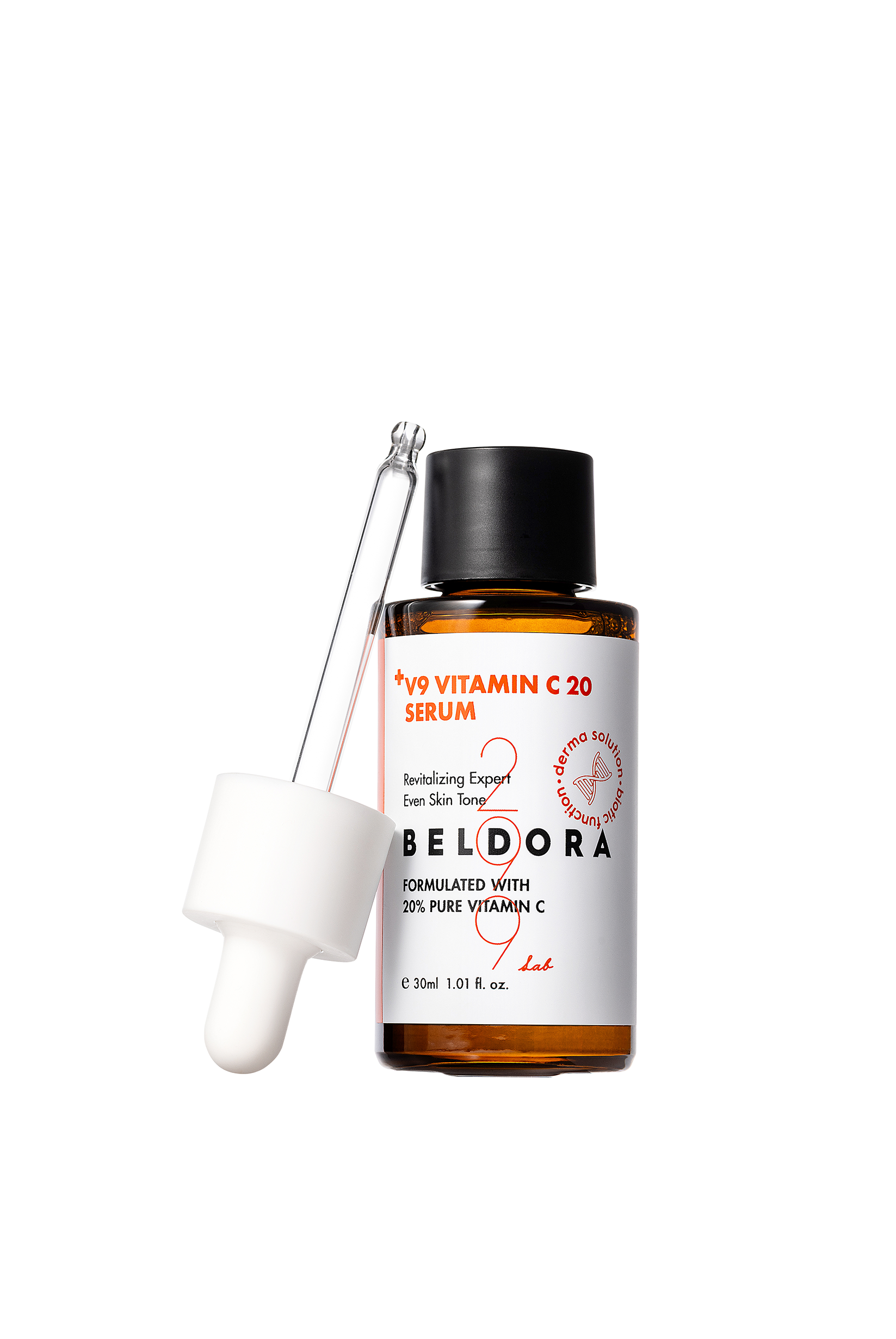 Beldora V9 Vitamin C 20 Serum (30ml) Formulated with 20% Pure Vitamin C Revitalizing Expert | Even Skin Tone Belodra V9 Vitamin C 20 Serum Usage Tips : After first opening, do not reuse the pre-attached cap. Attache the enclosed new dropper before use. The pre-attached cap is a special cap for highconcentration Vitamin C products. A slight hissing sound may occur when opening. The small hole on the top of the cap allows safe release of gas generated by Vitamin C. This does not affect product quality Attach the dropper with the enclosed wiper. Tighten fully until secure. Apply sunscreen when used during the daytime Belodra V9 Vitamin C 20 Serum Directions: At the ampoule or serum step, apply an appropriate amount to the face and gently spread until absorbed Belodra V9 Vitamin C 20 Serum Temperature : It is recommended to store the product in the refrigerator ( 3°C ~ 10°C) after opening to maintain Vitamin C freshness. Belodra V9 Vitamin C 20 Serum INGREDIENTS Propanediol, Ascorbic Acid (20%), Water, Glycerin, Ethoxydiglycol, 1,2-Hexanediol, Propylene Glycol, Sodium Hyaluronate, Hydrolyzed Hyaluronic Acid, Sodium Hyaluronate Crosspolymer, Hydrolyzed Sodium Hyaluronate, Hyaluronic Acid, Panthenol, Ferulic Acid, Illicium Verum (Anise) Fruit Extract, Scutellaria Baicalensis Root Extract, Butylene Glycol, Pentylene Glycol, Ethylhexylglycerin, Adenosine Belodra is a customized bioceutical skincare brand committed to developing safe, high-quality products. Bioceutical – Functional, safe, and personalized skincare solutions with minimal unnecessary additives and maximum efficacy. Rebuilding – Helps restore and maintain healthy skin condition. Desirable – Achieves the skin you truly desire.