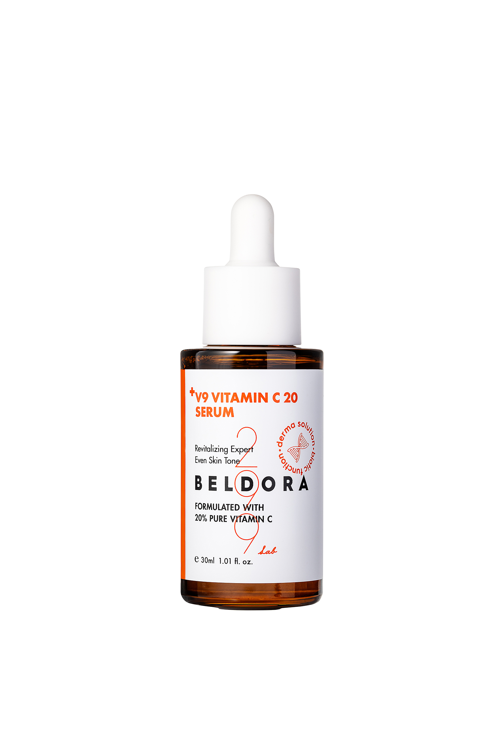 Beldora V9 Vitamin C 20 Serum (30ml) Formulated with 20% Pure Vitamin C Revitalizing Expert | Even Skin Tone Belodra V9 Vitamin C 20 Serum Usage Tips : After first opening, do not reuse the pre-attached cap. Attache the enclosed new dropper before use. The pre-attached cap is a special cap for highconcentration Vitamin C products. A slight hissing sound may occur when opening. The small hole on the top of the cap allows safe release of gas generated by Vitamin C. This does not affect product quality Attach the dropper with the enclosed wiper. Tighten fully until secure. Apply sunscreen when used during the daytime Belodra V9 Vitamin C 20 Serum Directions: At the ampoule or serum step, apply an appropriate amount to the face and gently spread until absorbed Belodra V9 Vitamin C 20 Serum Temperature : It is recommended to store the product in the refrigerator ( 3°C ~ 10°C) after opening to maintain Vitamin C freshness. Belodra V9 Vitamin C 20 Serum INGREDIENTS Propanediol, Ascorbic Acid (20%), Water, Glycerin, Ethoxydiglycol, 1,2-Hexanediol, Propylene Glycol, Sodium Hyaluronate, Hydrolyzed Hyaluronic Acid, Sodium Hyaluronate Crosspolymer, Hydrolyzed Sodium Hyaluronate, Hyaluronic Acid, Panthenol, Ferulic Acid, Illicium Verum (Anise) Fruit Extract, Scutellaria Baicalensis Root Extract, Butylene Glycol, Pentylene Glycol, Ethylhexylglycerin, Adenosine Belodra is a customized bioceutical skincare brand committed to developing safe, high-quality products. Bioceutical – Functional, safe, and personalized skincare solutions with minimal unnecessary additives and maximum efficacy. Rebuilding – Helps restore and maintain healthy skin condition. Desirable – Achieves the skin you truly desire.