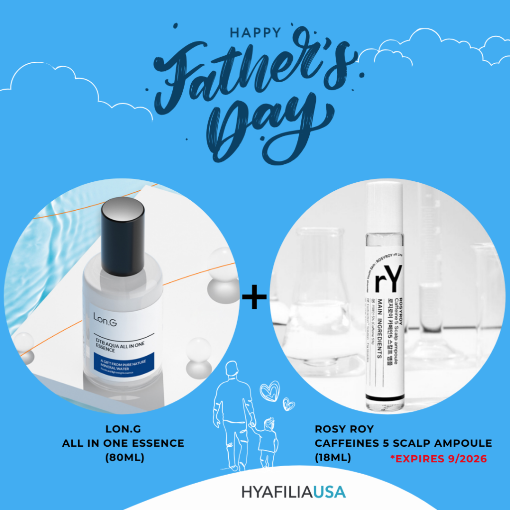 Father's day Special - Lon.G All in one Essence + Rosy Roy Scalp Ampoule Lon.g All in one essence (80ml) Rosy Roy Caffeines 5 Scalp Ampoule (18ml) * Expires 9/2026 An all-in-one essence for dads, plus an easy-to-use, refreshing roll-on ampoule for hair loss and scalp care.