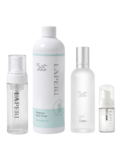 Laperi Moisture Fairy Toner 480ml / 130ml + Free bubble toner bottle Laperi is a professional aesthetic skincare brand that captures the safe, stable, pure, and harmless energy of nature. Elevate your skin’s natural power with Laperi’s professional skincare solutions. Laperi Moisture Fairy Toner 480ml / 130ml + Free 30ml empty bubble toner bottle A highly moisturizing bubble toner containing 10-fold hyaluronic acid and fresh Centella Asiatica extract. The soft foam non-irritatingly calms the skin and deeply hydrates layer by layer, perfect for sensitive skin care. Soft, airy bubbles melt gently into the skin. Quickly calming and soothing even the most sensitive skin This product can be used as both watery type toner and bubble toner Ingredients Purified water, seawater, propanediol, 1,2-hexanediol, silver grass extract, trehalose, propolis extract, Glycine soja (soybean) sprout extract, Ziziphus jujuba (jojoba) seed extract, Centella asiatica flower oil, Salvia oil, camellia oil, betaine, C12-14 pareth-12, butylene glycol, sodium stearate, citric acid, disodium EDTA, dimethylsilanol hyaluronate, hydrolyzed sodium hyaluronate, hydrolyzed hyaluronic acid, sodium hyaluronate crosspolymer, hydroxypropyltrimonium hyaluronate, sodium acetylated hyaluronate, sodium hyaluronate dimethylsilanol, ethylhexylglycerin, citronellol, geraniol, linalool