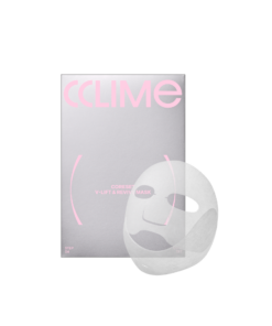 CCLIME CoreSet V-Lift Mask (35ml*4sheets) A 2-Step Dual-Lifting Mask designed to visibly lift and contour the face with a customized upper-and-lower wrapping fit. 1. 2-Step Design 3D contouring and lifting care for a more defined facial appearance. 2. CoreSet Activ™ CCLIME’s proprietary complex formulated to support skin firmness and lifting care. 3. Skin Modulation Tech™ A 3-step absorption technology designed to help deliver key ingredients into the skin. STEP 1 — Mid-Face Intensive Care The mask closely adheres to the mid-face area, delivering CCLIME’s proprietary ingredients to help replenish firmness from within and strengthen the skin’s core. STEP 2 — V-Line Lifting Care The lower mask firmly wraps and lifts along the jawline, helping refine facial contours and create a more defined V-shaped appearance. CCLIME CoreSet V-Lift Mask Ingredient list: WATER, ISOPENTYLDIOL, GLYCERETH-26, GLYCERIN, NIACINAMIDE, BUTYLENE GLYCOL, 1,2-HEXANEDIOL, DIPHENYL DIMETHICONE, TRIETHYLHEXANOIN, HYDROXYACETOPHENONE, POLYURETHANE-15, POLYGLYCERYL-10 MYRISTATE, CARBOMER, CAFFEINE, PANTHENOL, TROMETHAMINE, SODIUM POLYACRYLATE, PVM/MA COPOLYMER, HYDROGENATED POLYISOBUTENE, ADENOSINE, DISODIUM EDTA, CAPRYLYL GLYCOL, HYDROLYZED COLLAGEN, COLLAGEN AMINO ACIDS, ETHYLHEXYLGLYCERIN, ACETYL HEXAPEPTIDE-8, COPPER TRIPEPTIDE-1, PALMITOYL TETRAPEPTIDE-7, NONAPEPTIDE-1, LEUCONOSTOC/RADISH ROOT FERMENT FILTRATE, ANEMARRHENA ASPHODELOIDES ROOT EXTRACT, TRIPEPTIDE-1, PALMITOYL PENTAPEPTIDE-4, PALMITOYL TRIPEPTIDE-1, HEXAPEPTIDE-9, RESVERATROL, SODIUM DNA, HYDROLYZED ELASTIN, TOCOPHEROL, PROPANEDIOL, HYDROGENATED LECITHIN, AMMONIUM ACRYLOYLDIMETHYLTAURATE/VP COPOLYMER, GLYCINE SOJA (SOYBEAN) SEED EXTRACT, PHLORETIN, TETRAHYDROPIPERINE, ARGININE