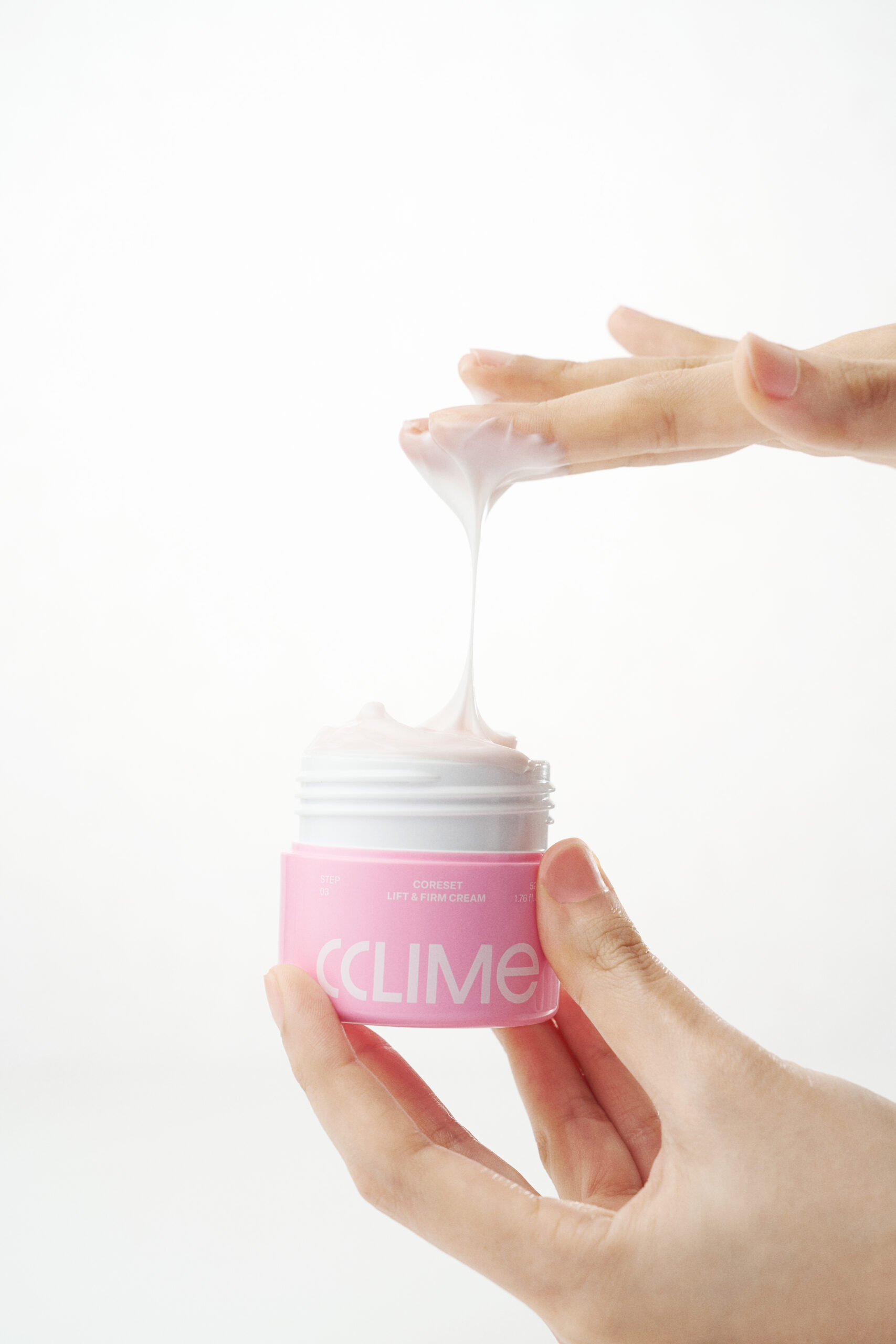 CCLIME CoreSET Lift & Firm Cream (52ml) CCLIME CoreSET Skincare Line Backed by 28 years of CCLIME's esthetic expertise and trusted by over 2 million faces—now your professional skincare routine becomes your everyday home care. CCLIME CoreSET Lift & Firm Cream (52ml) Deep hydration. Visible lift. A collagen-boosting 3D lifting cream that delivers intense moisture and lasting firmness. Key Benefits 5,000 ppm of Coreset Active™ – Exclusive firming formula 5 Elasticity Complex – A blend of five elasticity-boosting ingredients Skin Modulation Tech™ – Advanced 3-step delivery system for enhanced absorption Clinically Tested Dual-functional cosmetic for brightening and wrinkle improvement Dermatologically tested and proven gentle on sensitive skin CCLIME CoreSET Lift & Firm Cream Ingredients WATER, GLYCERIN, PROPANEDIOL, SQUALANE, HYDROGENATED POLY(C6-14 OLEFIN), CETEARYL ALCOHOL, NIACINAMIDE, OCTYLDODECANOL, SIMMONDSIA CHINENSIS (JOJOBA) SEED OIL, GLYCERETH-26, BUTYROSPERMUM PARKII (SHEA) BUTTER, CETYL ETHYLHEXANOATE, CAPRYLYL METHICONE, POLYSORBATE 60, VINYL DIMETHICONE, GLYCERYL STEARATE, PEG-100 STEARATE, 1,2-HEXANEDIOL, AMMONIUM ACRYLOYLDIMETHYLTAURATE/VP COPOLYMER, OLEA EUROPAEA (OLIVE) FRUIT OIL, COCOS NUCIFERA (COCONUT) OIL, HYDROGENATED POLYDECENE, SORBITAN STEARATE, HYDROXYACETOPHENONE, CETEARYL GLUCOSIDE, BUTYLENE GLYCOL, CAFFEINE, FRAGRANCE, ETHYLHEXYLGLYCERIN, SODIUM POLYACRYLATE, OCTYLDODECYL MYRISTATE, HYDROGENATED POLYISOBUTENE, ADENOSINE, DISODIUM EDTA, COPTIS JAPONICA ROOT EXTRACT, OLEYL ALCOHOL, PANTHENOL, CAPRYLYL/CAPRYL GLUCOSIDE, BETA-GLUCAN, HYDROLYZED CORN STARCH, SUCROSE, CAPRYLYL GLYCOL, CYANOCOBALAMIN, COLLAGEN AMINO ACIDS, HYDROGENATED LECITHIN, TOCOPHEROL, ACETYL HEXAPEPTIDE-8, COPPER TRIPEPTIDE-1, PALMITOYL TETRAPEPTIDE-7, NONAPEPTIDE-1, LEUCONOSTOC/RADISH ROOT FERMENT FILTRATE, ANEMARRHENA ASPHODELOIDES ROOT EXTRACT, GLYCINE SOJA (SOYBEAN) SEED EXTRACT, TRIPEPTIDE-1, PALMITOYL PENTAPEPTIDE-4, PALMITOYL TRIPEPTIDE-1, HEXAPEPTIDE-9, RESVERATROL, HYDROLYZED COLLAGEN, PHLORETIN, TETRAHYDROPIPERINE, SODIUM DNA, SAPONINS, HYDROLYZED ELASTIN, ARGININE, MINERAL SALTS, LIMONENE, LINALOOL