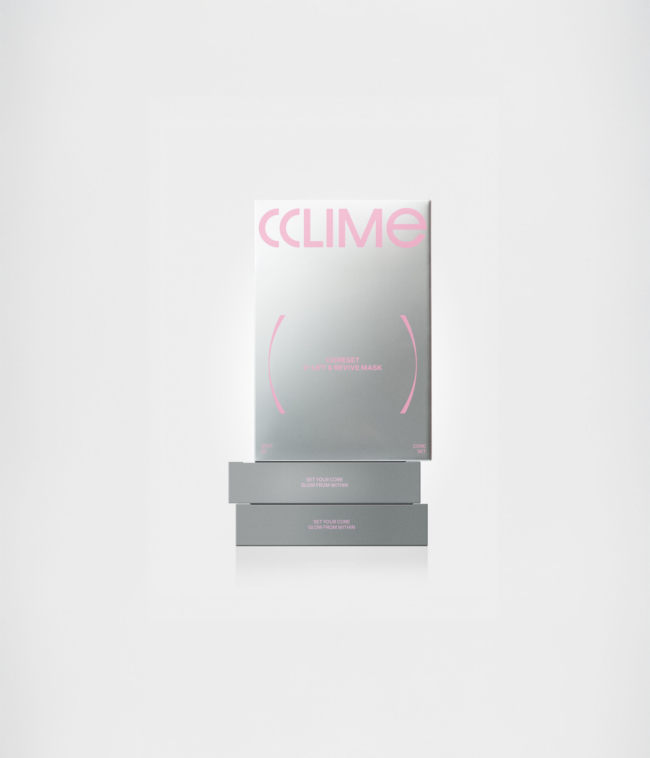 CCLIME CoreSet V-Lift Mask (35ml*4sheets) A 2-Step Dual-Lifting Mask designed to visibly lift and contour the face with a customized upper-and-lower wrapping fit. 1. 2-Step Design 3D contouring and lifting care for a more defined facial appearance. 2. CoreSet Activ™ CCLIME’s proprietary complex formulated to support skin firmness and lifting care. 3. Skin Modulation Tech™ A 3-step absorption technology designed to help deliver key ingredients into the skin. STEP 1 — Mid-Face Intensive Care The mask closely adheres to the mid-face area, delivering CCLIME’s proprietary ingredients to help replenish firmness from within and strengthen the skin’s core. STEP 2 — V-Line Lifting Care The lower mask firmly wraps and lifts along the jawline, helping refine facial contours and create a more defined V-shaped appearance. CCLIME CoreSet V-Lift Mask Ingredient list: WATER, ISOPENTYLDIOL, GLYCERETH-26, GLYCERIN, NIACINAMIDE, BUTYLENE GLYCOL, 1,2-HEXANEDIOL, DIPHENYL DIMETHICONE, TRIETHYLHEXANOIN, HYDROXYACETOPHENONE, POLYURETHANE-15, POLYGLYCERYL-10 MYRISTATE, CARBOMER, CAFFEINE, PANTHENOL, TROMETHAMINE, SODIUM POLYACRYLATE, PVM/MA COPOLYMER, HYDROGENATED POLYISOBUTENE, ADENOSINE, DISODIUM EDTA, CAPRYLYL GLYCOL, HYDROLYZED COLLAGEN, COLLAGEN AMINO ACIDS, ETHYLHEXYLGLYCERIN, ACETYL HEXAPEPTIDE-8, COPPER TRIPEPTIDE-1, PALMITOYL TETRAPEPTIDE-7, NONAPEPTIDE-1, LEUCONOSTOC/RADISH ROOT FERMENT FILTRATE, ANEMARRHENA ASPHODELOIDES ROOT EXTRACT, TRIPEPTIDE-1, PALMITOYL PENTAPEPTIDE-4, PALMITOYL TRIPEPTIDE-1, HEXAPEPTIDE-9, RESVERATROL, SODIUM DNA, HYDROLYZED ELASTIN, TOCOPHEROL, PROPANEDIOL, HYDROGENATED LECITHIN, AMMONIUM ACRYLOYLDIMETHYLTAURATE/VP COPOLYMER, GLYCINE SOJA (SOYBEAN) SEED EXTRACT, PHLORETIN, TETRAHYDROPIPERINE, ARGININE