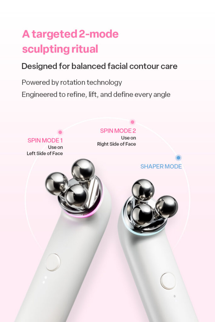 Cclime Prospin Facial Countouring & Firming Massage Device Cosmetic device 28 Years of Professional Esthetic Expertise, Built Into One Device. Prospin is a professional facial massage device actually used for contouring treatments at Cclime Esthetic salons, bringing 28 years of expertise in Korean facial massage techniques into your skincare routine. Designed to care for defined facial contours and inner-to-outer firmness at the same time. 1. TRIPLE 3 Titanium Tri-Ball Three titanium balls work together to provide targeted massage and contouring care. 2. 5-CROSS 5-Way Cross Frequency Five crossed frequency modes for enhanced, multidimensional treatment. 3. DUAL Dual Contour & Firming Care Designed to support both facial contouring and firming care for a more sculpted, lifted-looking appearance. Cclime Prospin — Professional Contouring Care, Powered by 28 Years of Expertise.